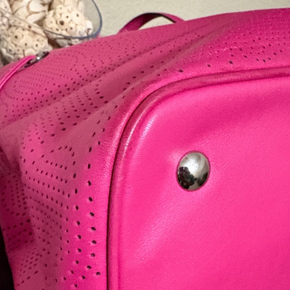 COACH Perforated Leather Drawstring Tote - Hot Pink | 2013 - Picture 9 of 13